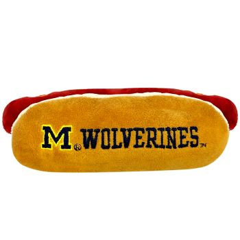 Michigan Wolverines- Plush Hot Dog Toy